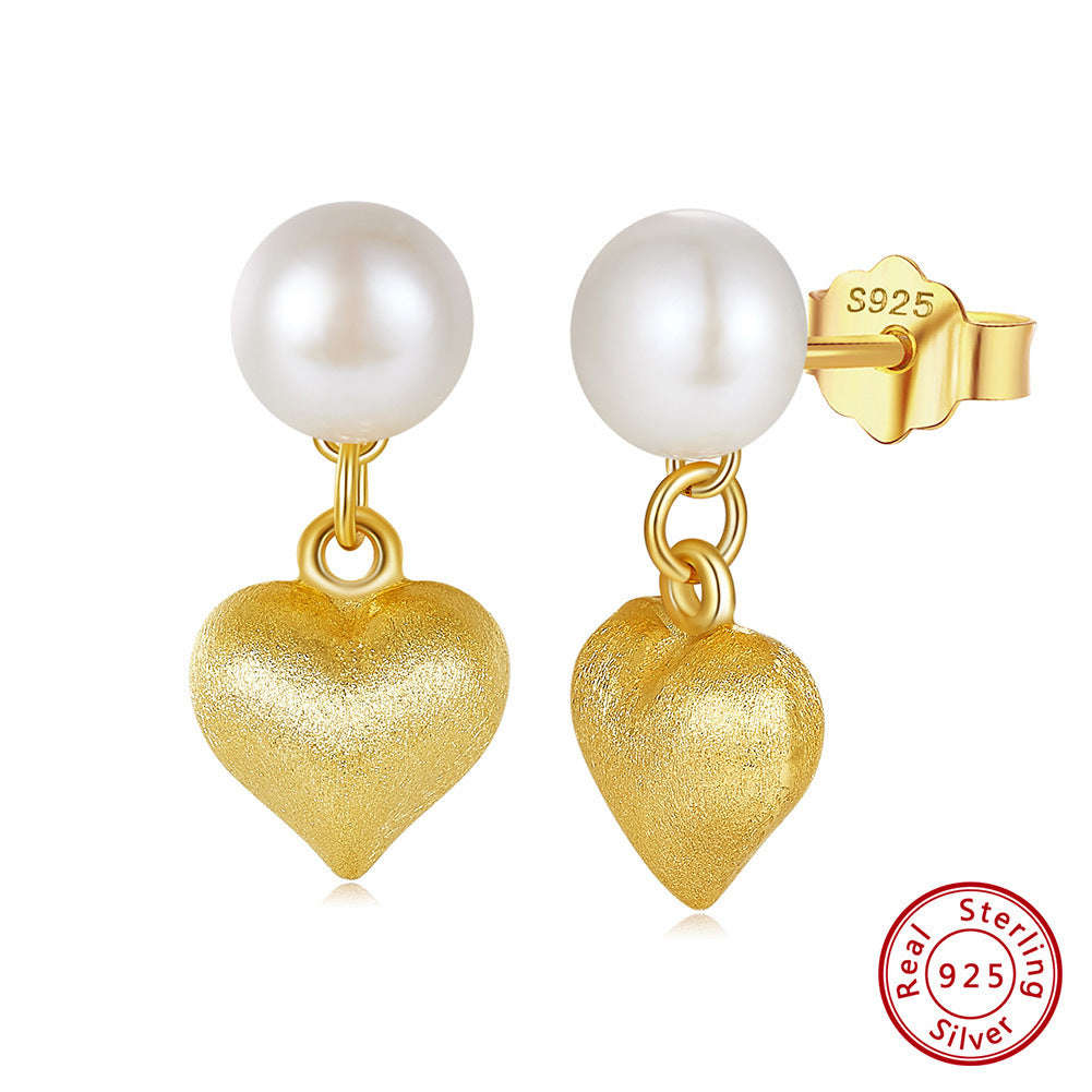 S925 Sterling Silver Natural Pearl Earrings