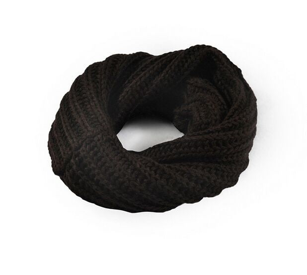 Men's And Women's Korean-style Single-ring Wool Small Scarf