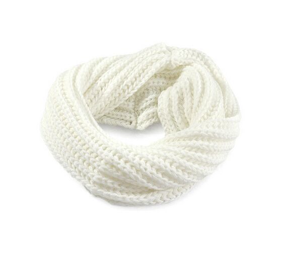 Men's And Women's Korean-style Single-ring Wool Small Scarf