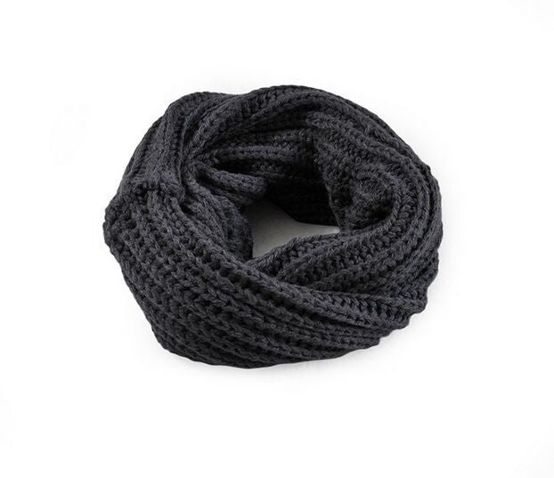 Men's And Women's Korean-style Single-ring Wool Small Scarf