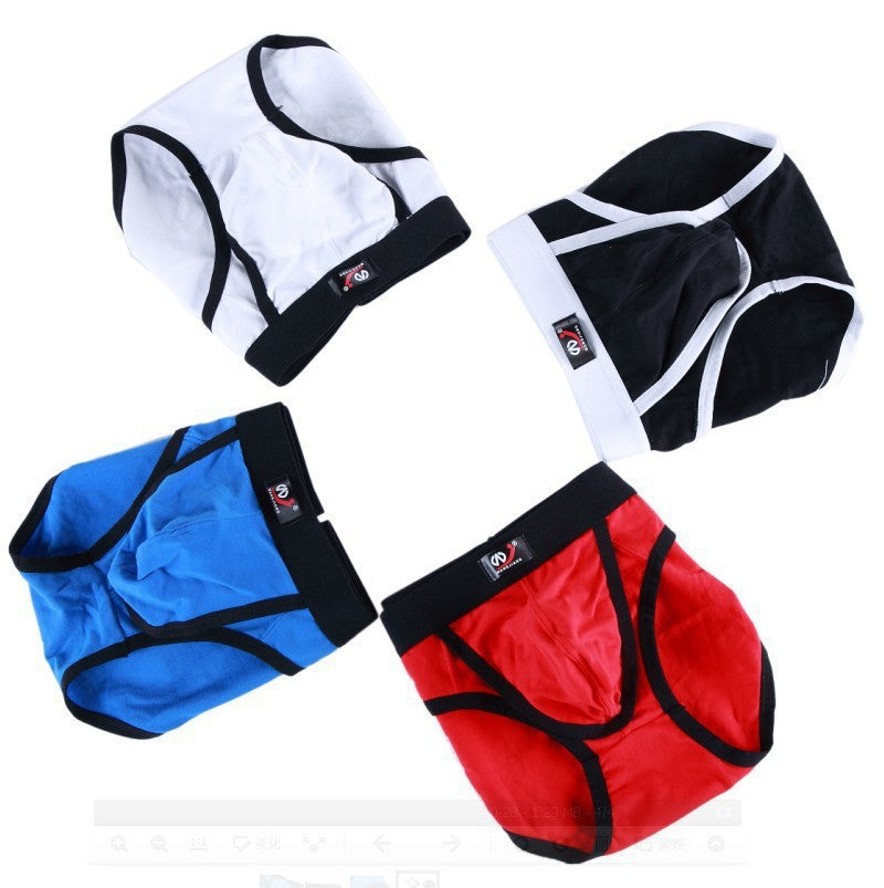 Men's Underwear Low Waist Cotton Solid Color Briefs Men's Triangle Underwear