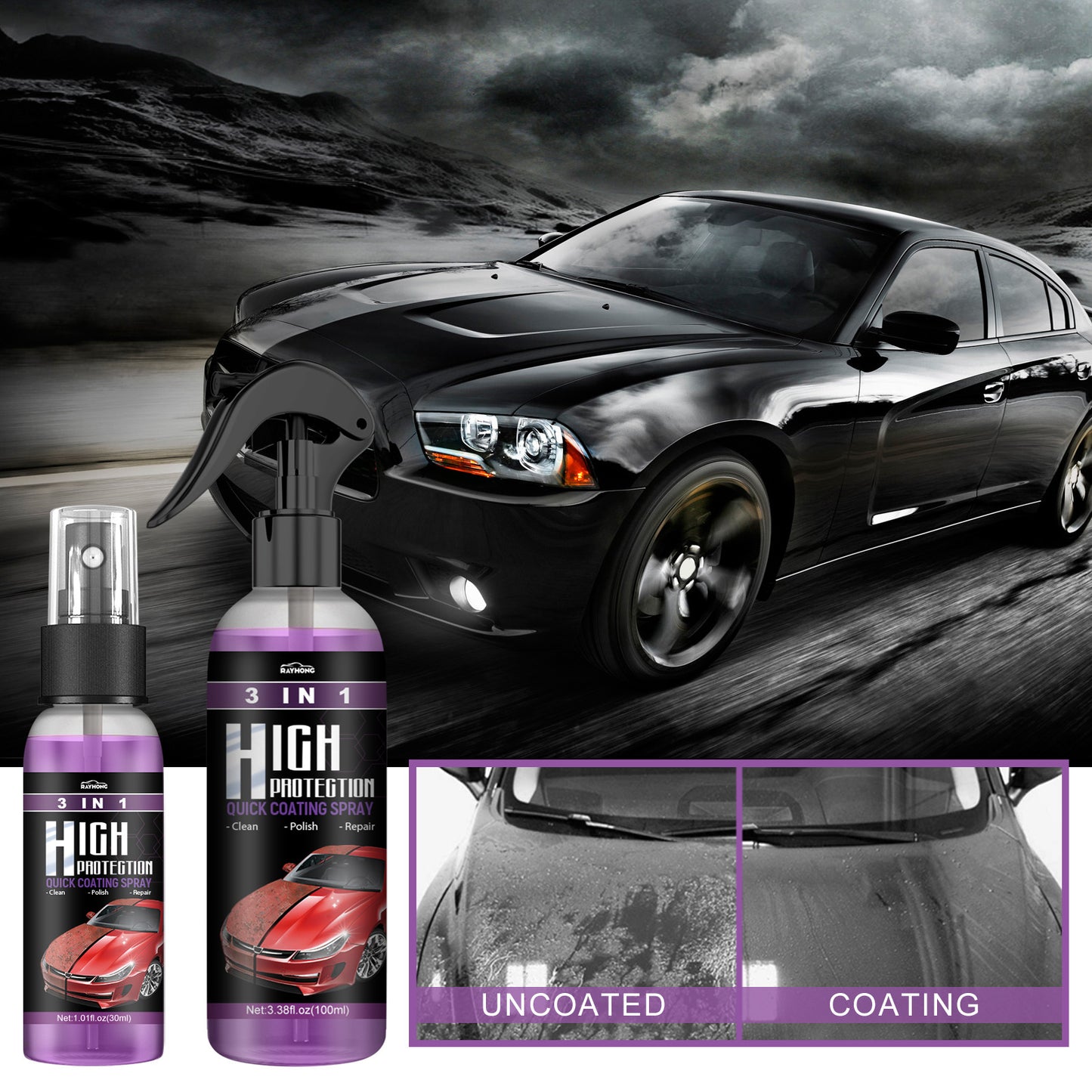 3 In 1 High Protection Fast Car Paint Spray Automatic