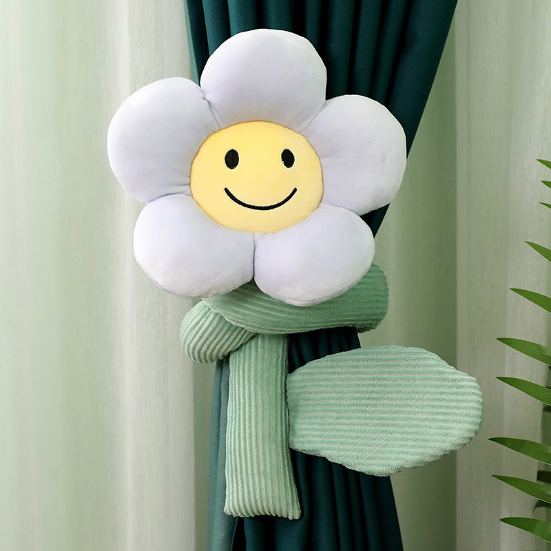 Doll Cute Cartoon Sunflower Curtain Buckle Plush