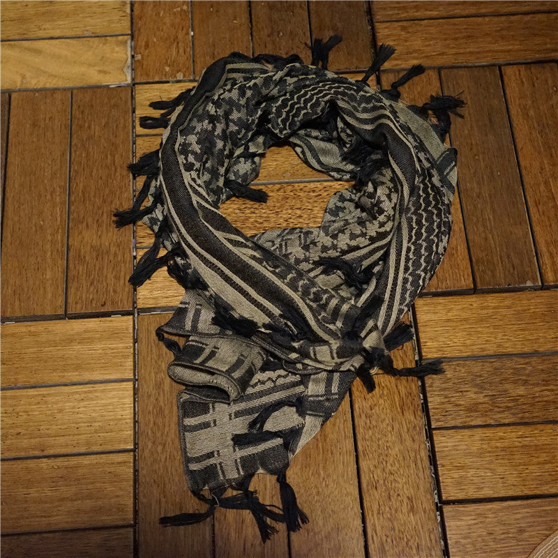 Arabic Khaki Tactical Pure Cotton Scarf