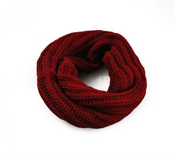 Men's And Women's Korean-style Single-ring Wool Small Scarf