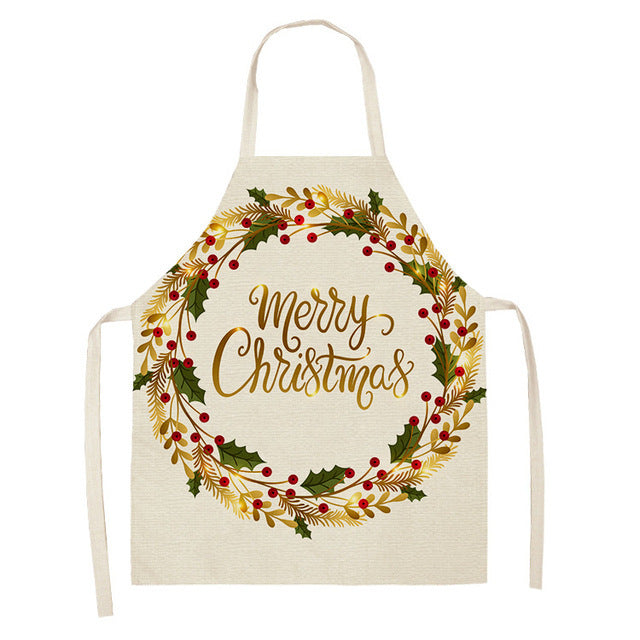 Christmas Series Cotton And Linen Apron