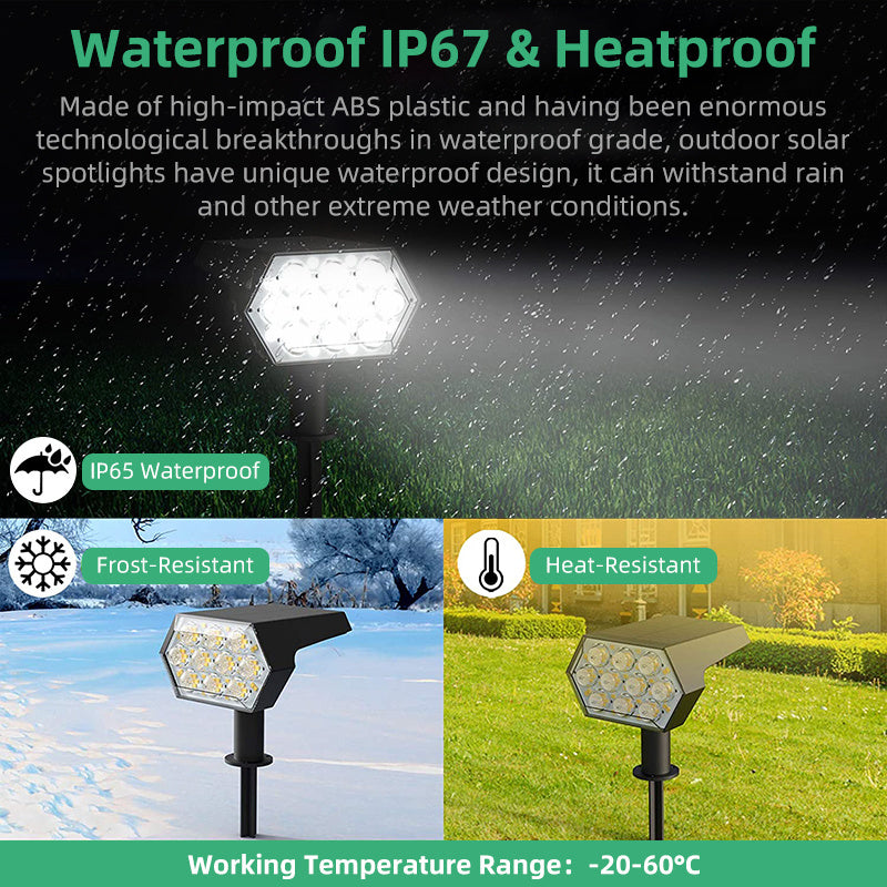 Solar Light Outdoor 92 LED Spotlight IP67 Waterproof