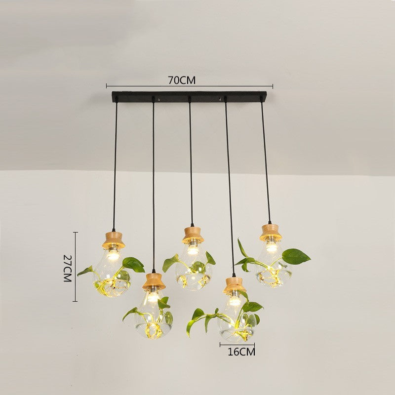 Bar Dining Room Glass Water Plant Aquarium Bedside Personality Chandelier