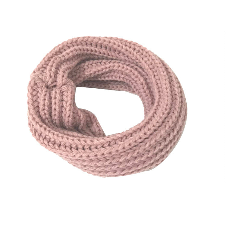 Men's And Women's Korean-style Single-ring Wool Small Scarf