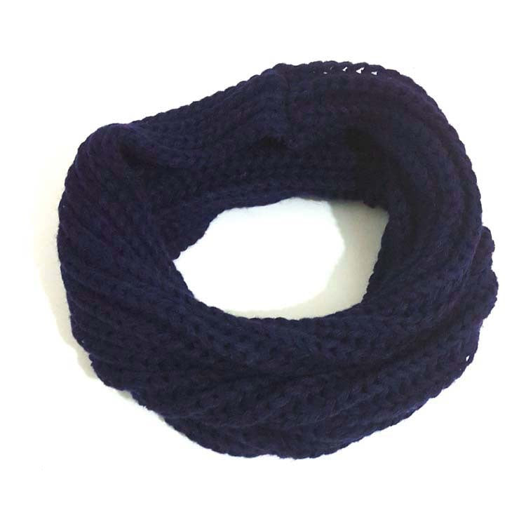 Men's And Women's Korean-style Single-ring Wool Small Scarf