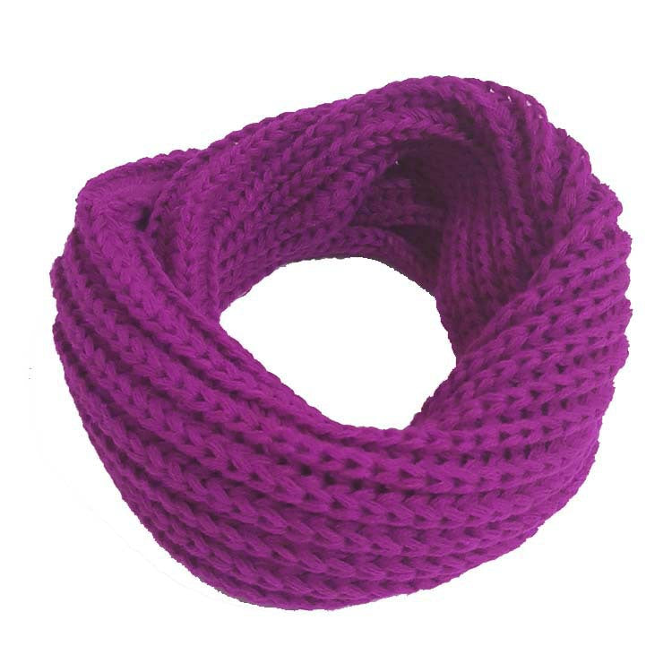 Men's And Women's Korean-style Single-ring Wool Small Scarf