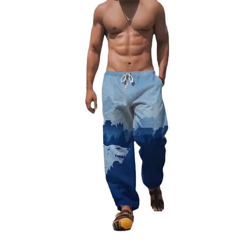 3D Digital Printing Men's Loose Track Sweatpants