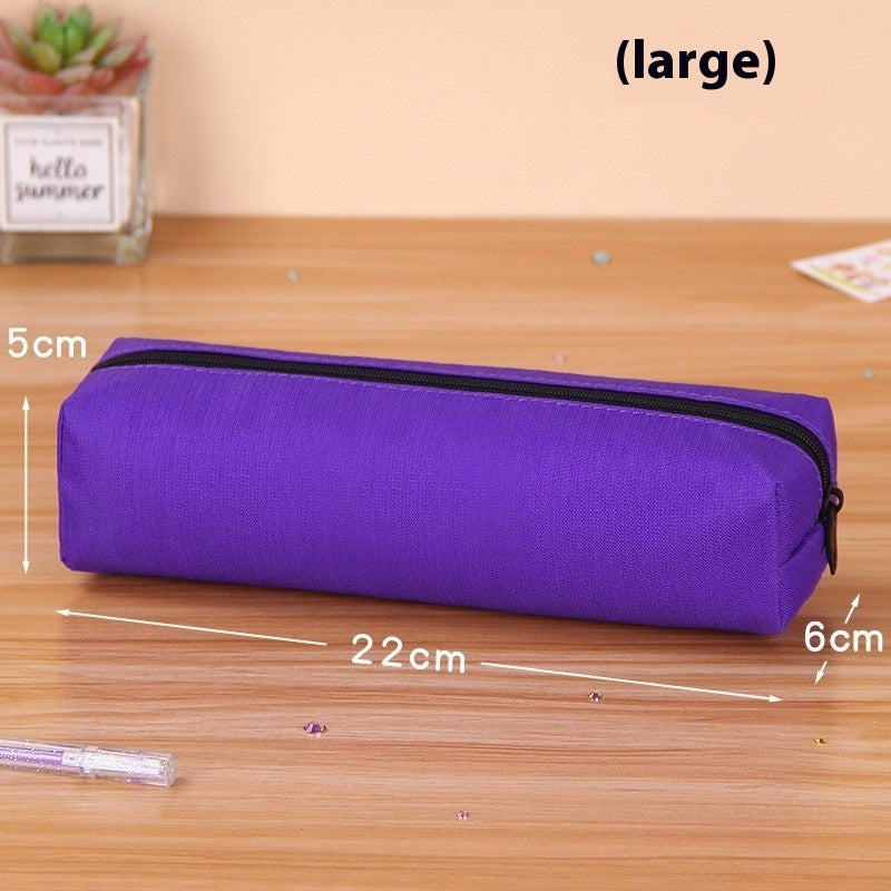 Solid Color Oxford Cloth Large Capacity Student Minimalist Stationery Case