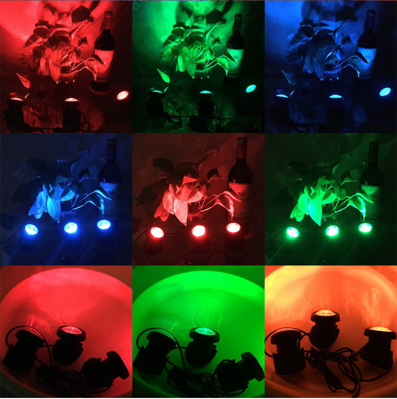 Solar colorful underwater light