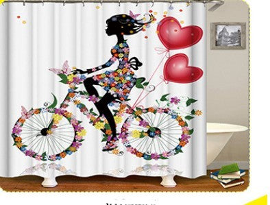 African girl digital print shower curtain