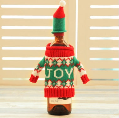 Knitted Christmas Bottle Set