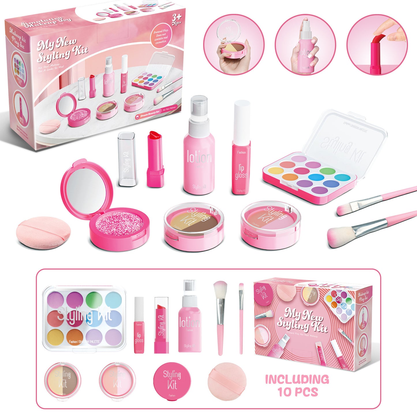 Children's Play House Simulation Makeup Toys Cannot Be Smeared