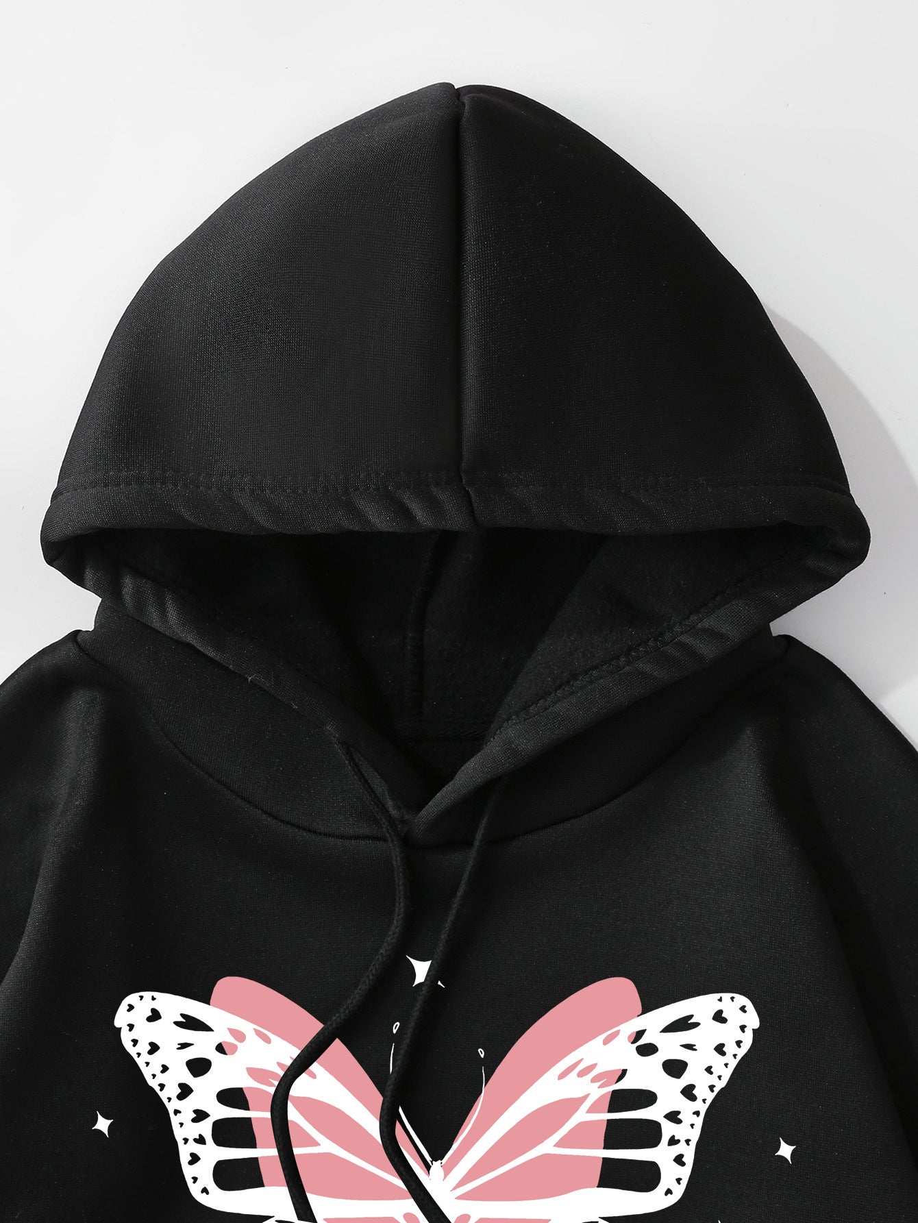 Female Butterfly Be Yourself Printed Women's Hooded Sweater