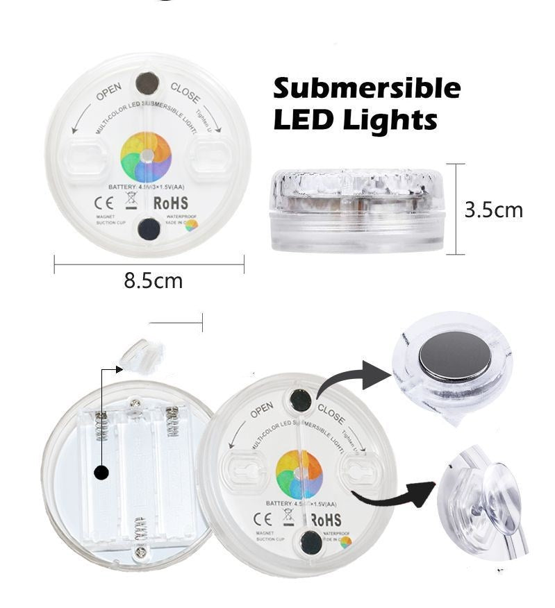 Led Beads Submersible Light Waterproof Underwater Lamp For Garden Swimming Pool Fountain Spa Party Bathroom Remote Control