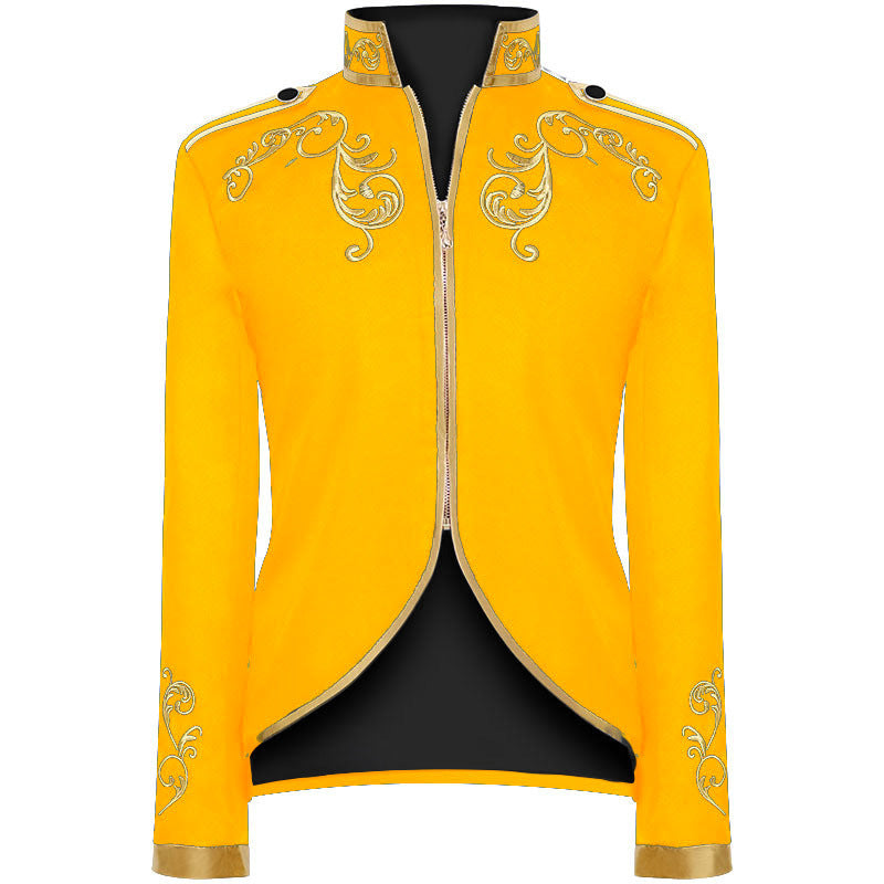 Halloween Men's Fashionable Jacket Court Prince Golden Embroidered Suit Sports Jacket