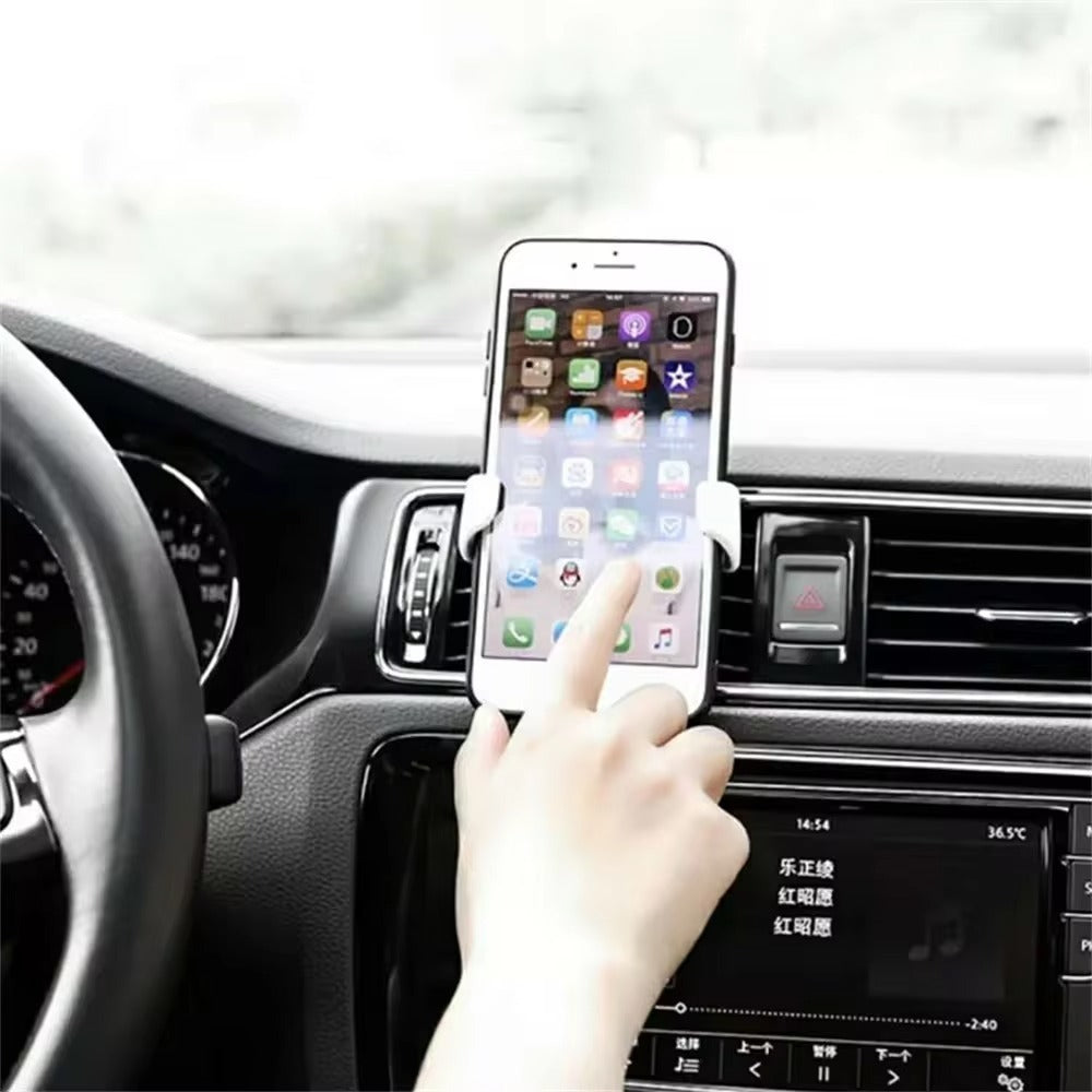 Universal Gravity Phone Holder Car Air Vent Mount Metal Mobile Stand GPS Support For Smartphone Air Vent Stand Cradle For Mobile Cell Phone