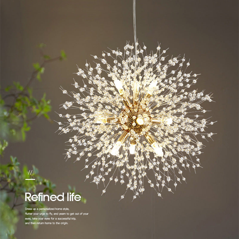 Dandelion Crystal Chandelier Restaurant Bedroom Clothing Shop Lighting