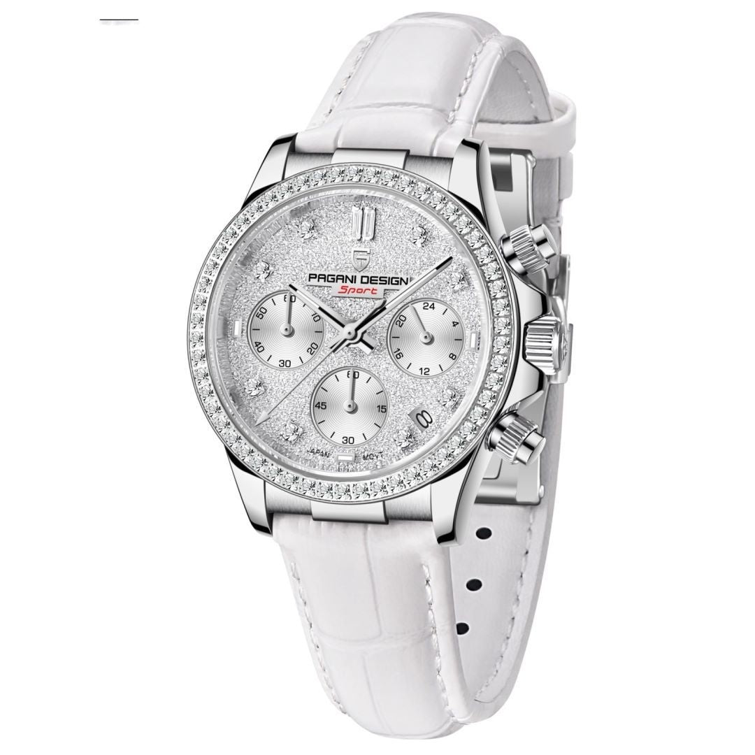 Fashion Diamond Calendar Luminous Fine Steel Women's Watch