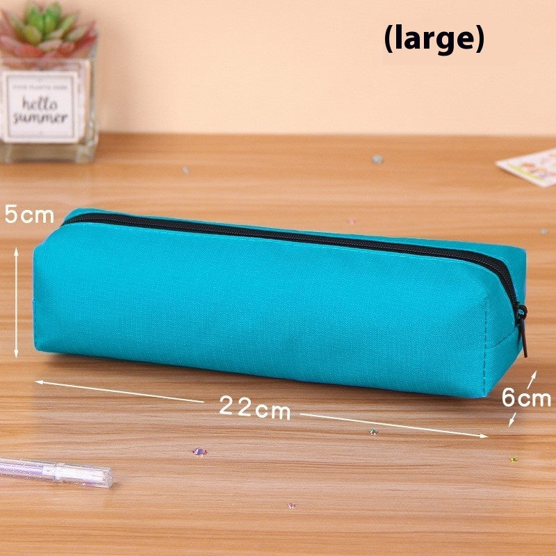 Solid Color Oxford Cloth Large Capacity Student Minimalist Stationery Case