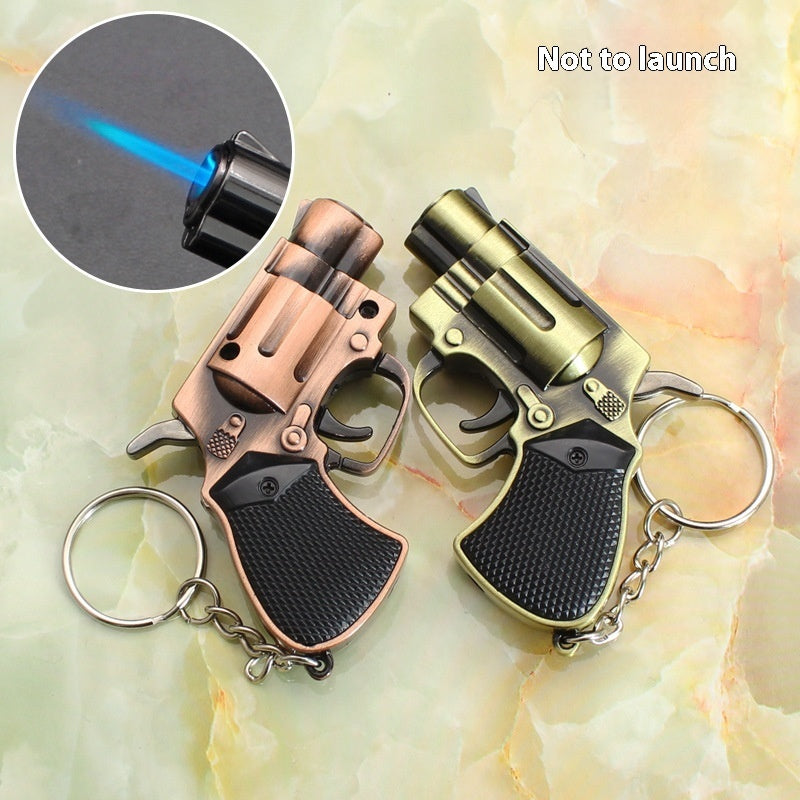 Metal Keychains Gas Windproof Toy Lighter