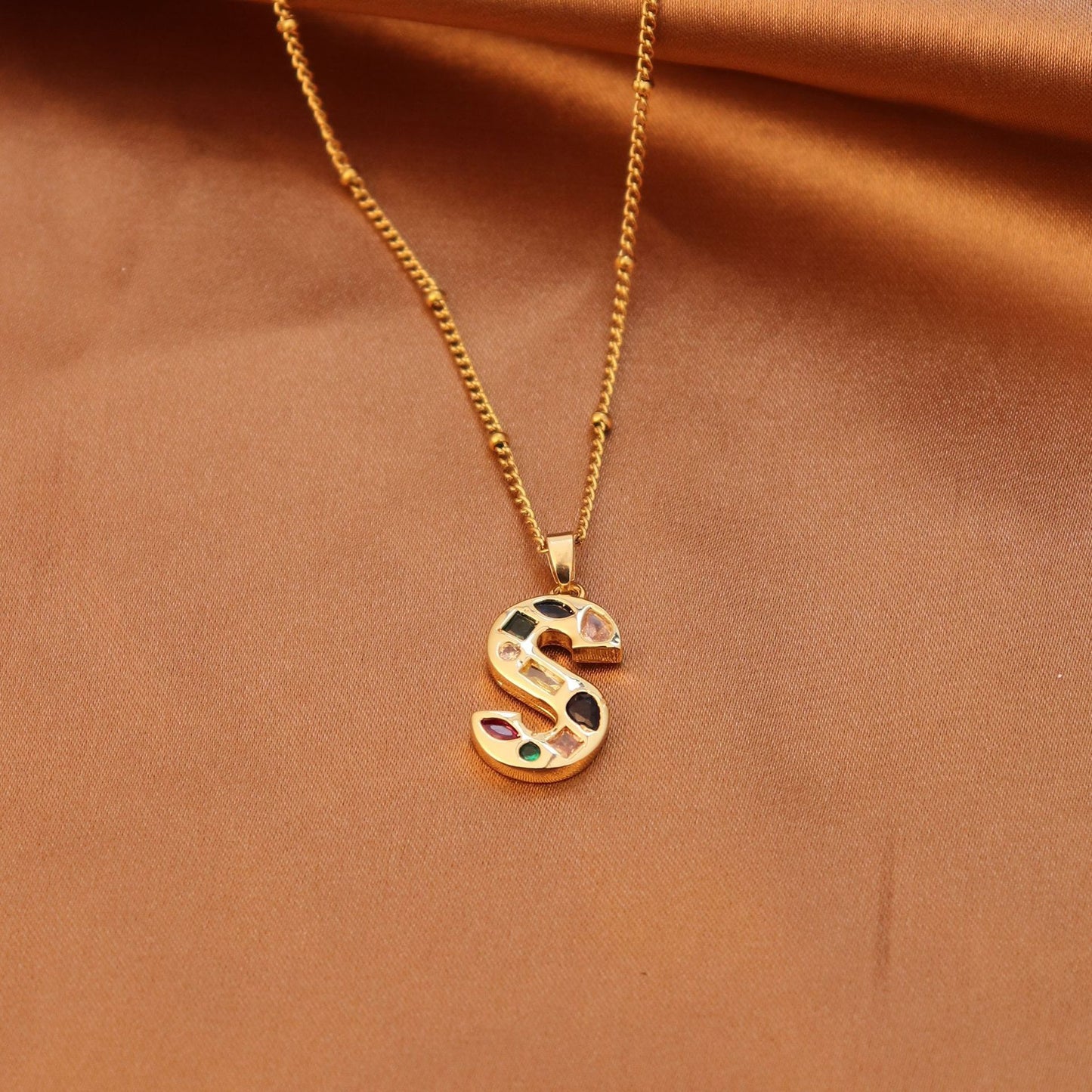 26 Letter Necklace Female Titanium Steel Chain Initial Letter