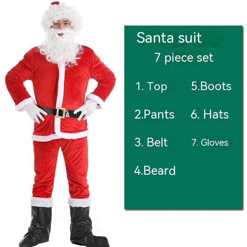 Christmas Costume Men's And Women's Clothing Full Set Performance Costume