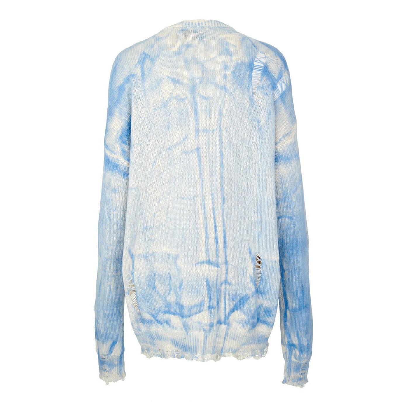 Vintage Tie-dyed Distressed Woolen Coat Women's Cardigan