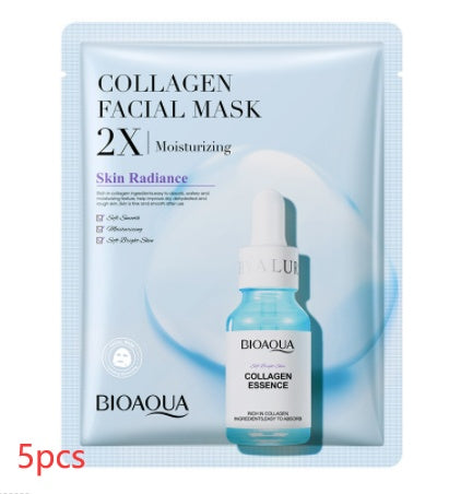 Collagen Face Mask Moisturizing Firming Face Sheet Mask Hyaluronic Acid Facial Masks Beauty Skin Care Gel Skin Care