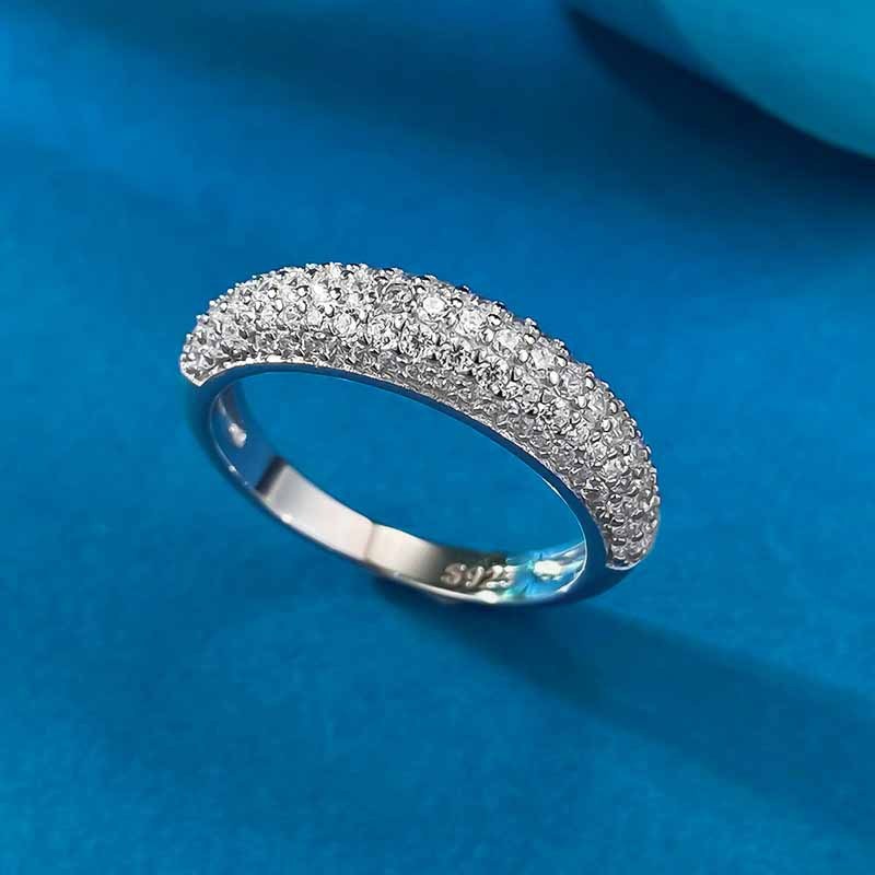 European And American Full Rhinestone Zircon Ring For Women