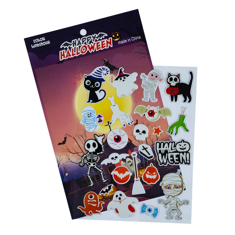 Luminous Cartoon Halloween 3D Stickers