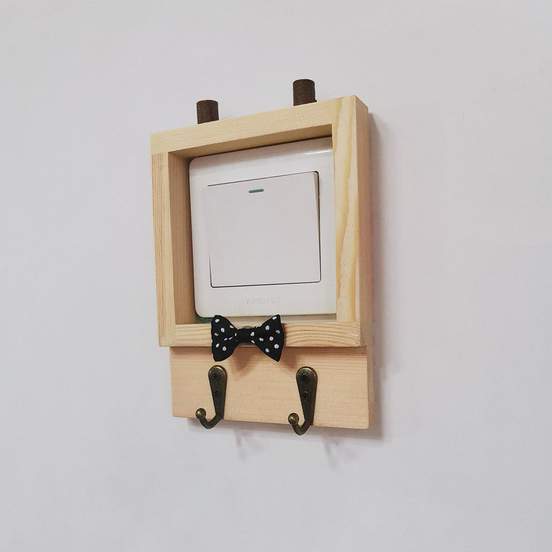 Log Hydroponic Decoration Wooden Sticker Socket Frame