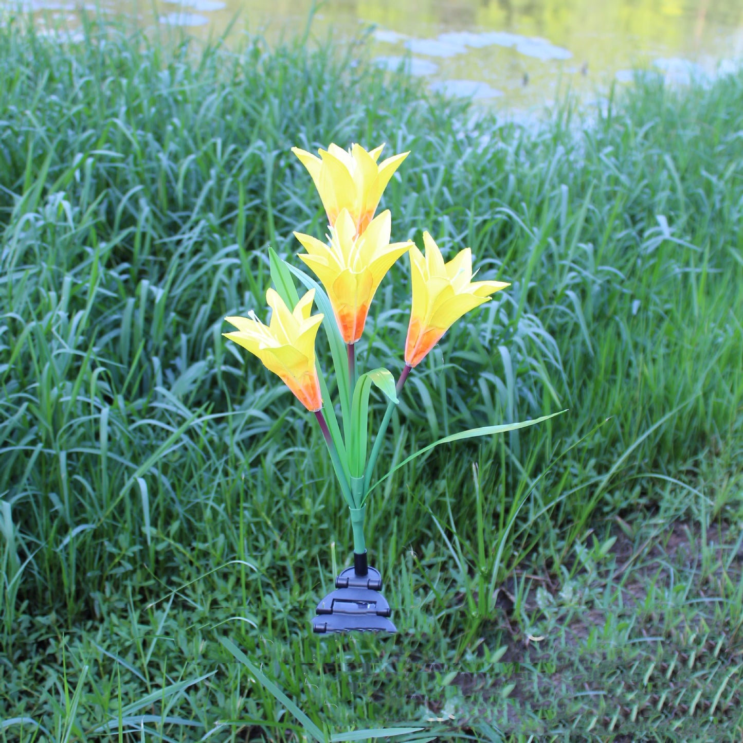 Solar Lily Colorful LED Artificial Lantern