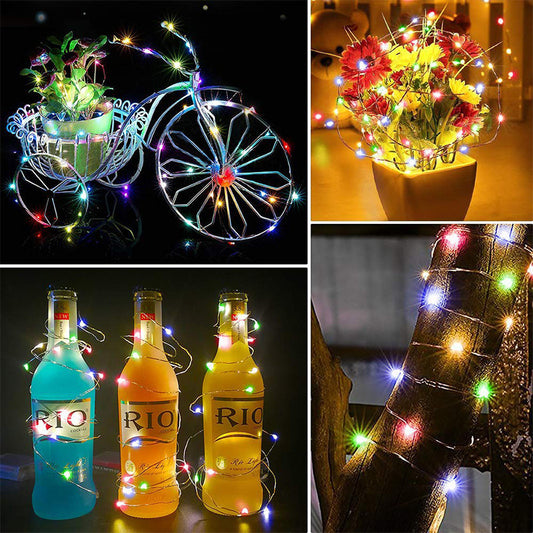 1-10M Led String Light Copper Wire Holiday Lighting Fairy Light Garland Battery Operation For Christmas Tree Wedding Party Decor