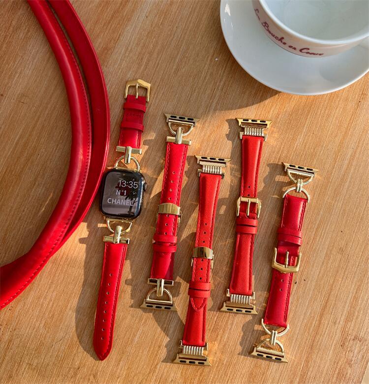 Leather Wristband New Year Red Girl