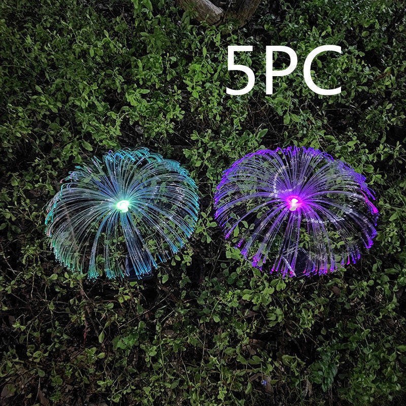 Solar Jellyfish Light Fiber Optic Courtyard Christmas Decoration