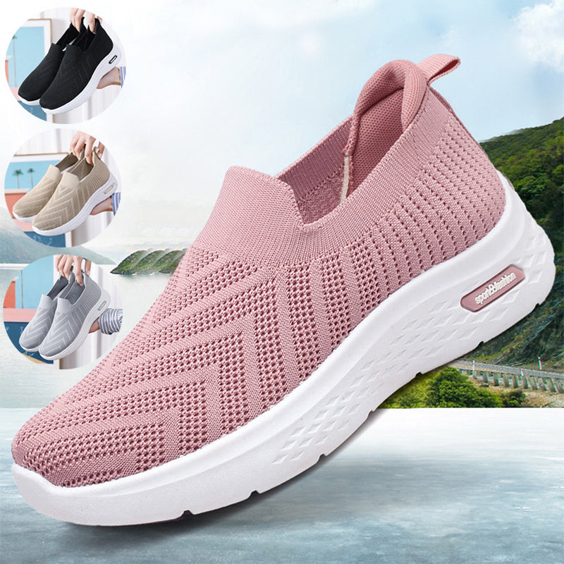 Casual Mesh Shoes Sock Slip On Flat Shoes For Women Sneakers Casual Soft Sole Walking Sports Shoe