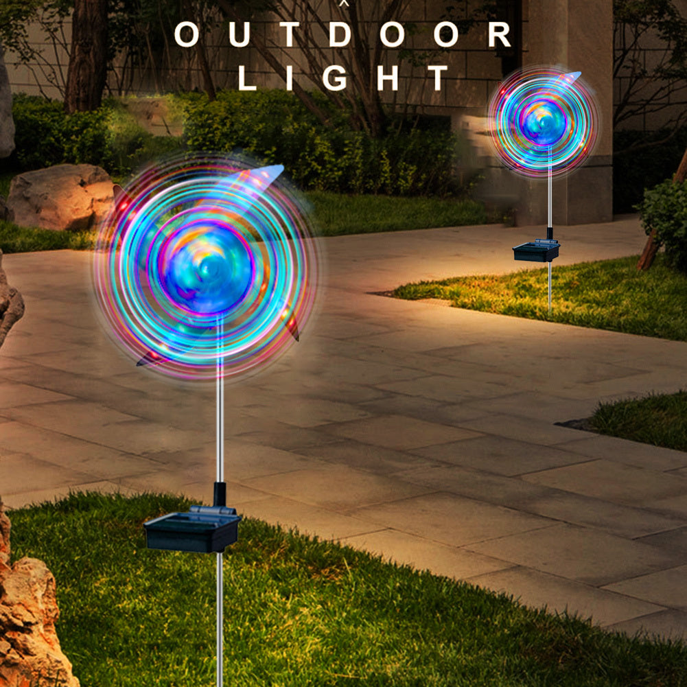 Led Solar Wind Spinner Light Garden Path Outdoor Yard Pinwheels Windmill Decor Patio Lawn Christmas Holiday Decoration