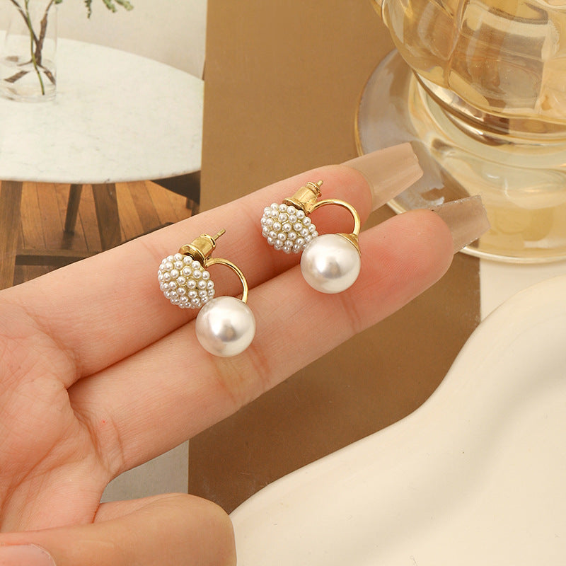 Pearl Earrings Classic Style Advanced Simple S925 Silver