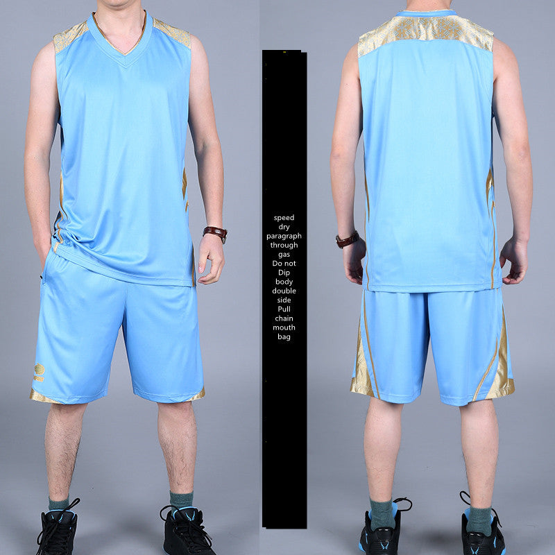 Basketball Sports Suit Men's Summer Casual Wear Sleeveless Thin Vest Running Suit Shorts Sportswear