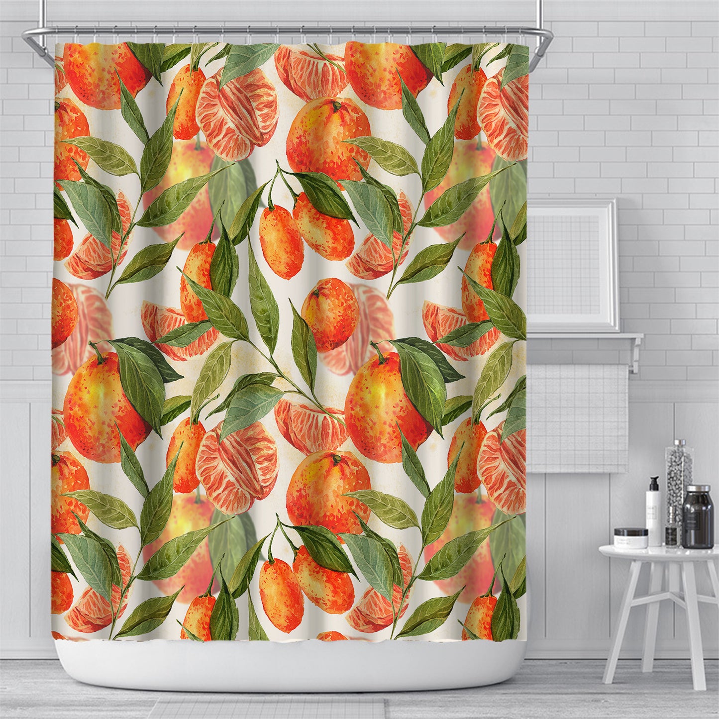 Plant Waterproof And Mildew Proof Digital Custom Punch-free Printing Bathroom Curtain