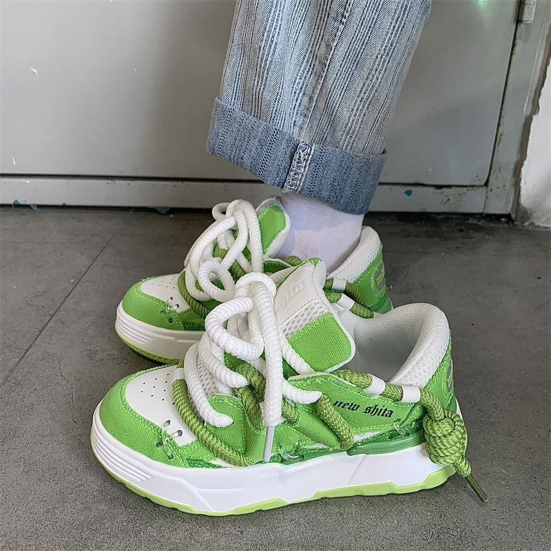 Korean Style Women's Dad Shoes Versatile Student Casual Platform