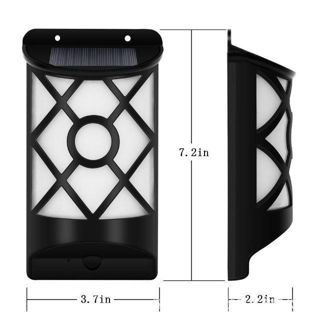 Solar wall lamp induction lamp flame torch flame flare flame flicker 66LED garden lawn lamp