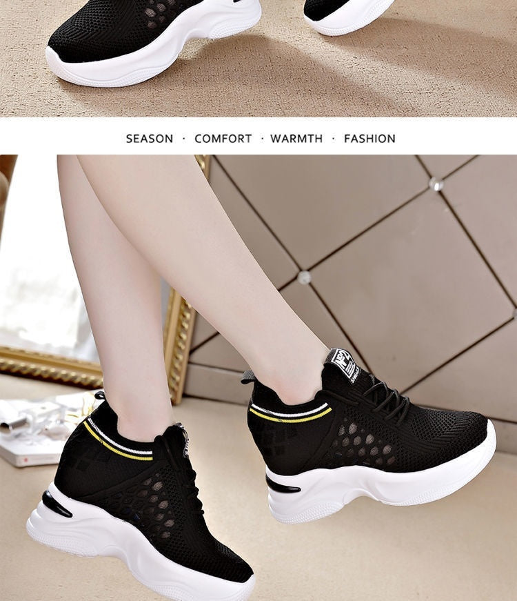 Breathable Slimming Height Increasing Insole Women's Shoes Casual Sneaker Women