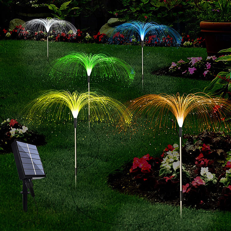 Solar Fiber LED Jellyfish Ground Light