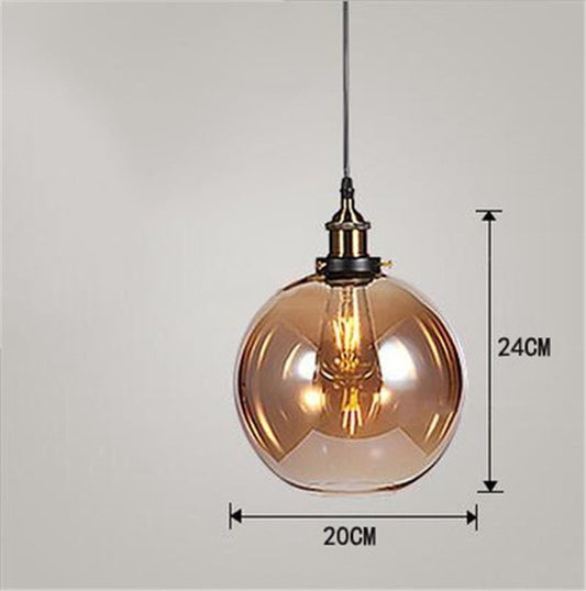 Nordic Industrial Home Bedroom Glass Chandelier